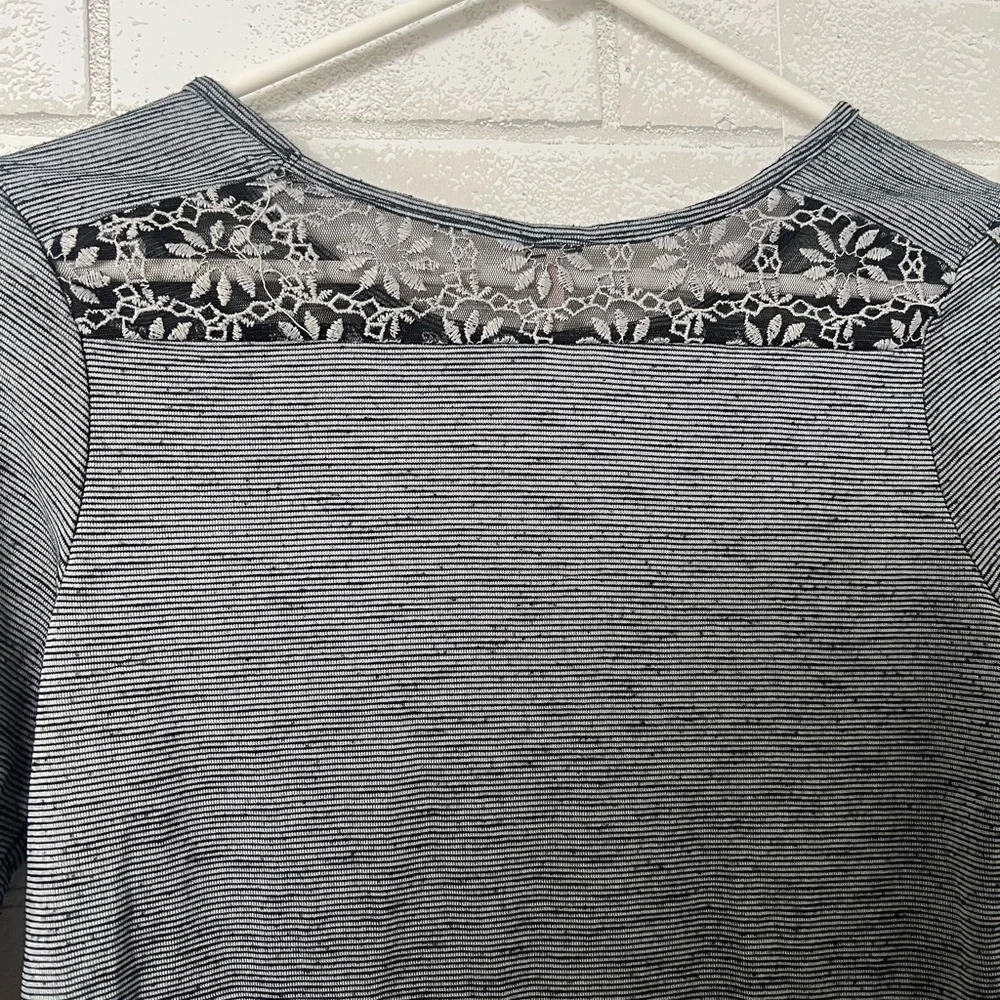Free People black lace top shirt embroidered